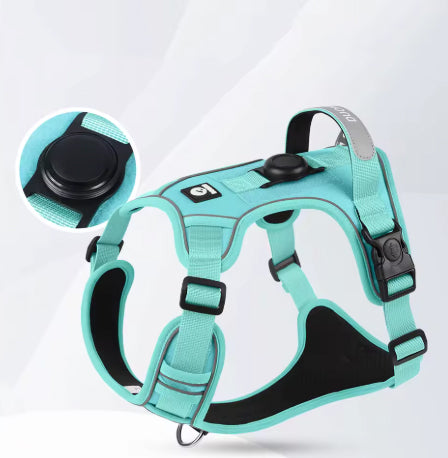 Comfortable no-pull dog harness providing secure control during walks